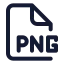 Png icon with stroke standard style