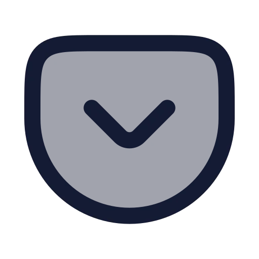 Pocket Icon in Duotone Rounded style