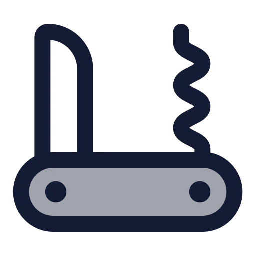 Pocket Knife Icon in Duotone Rounded style