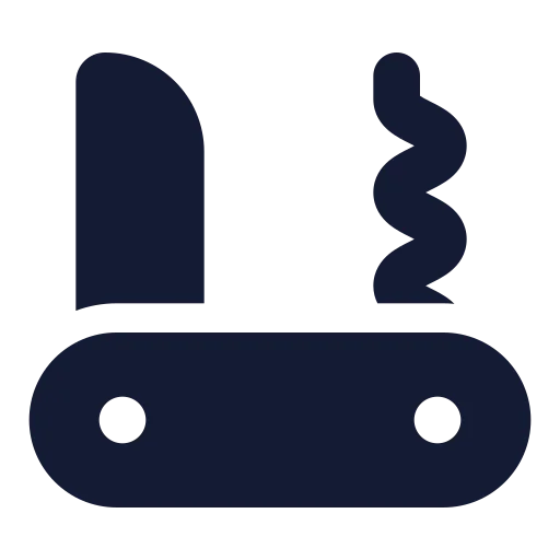 Pocket Knife Icon in Solid Rounded style