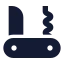 Pocketknife icon with solid sharp style
