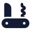 Pocketknife icon with solid standard style