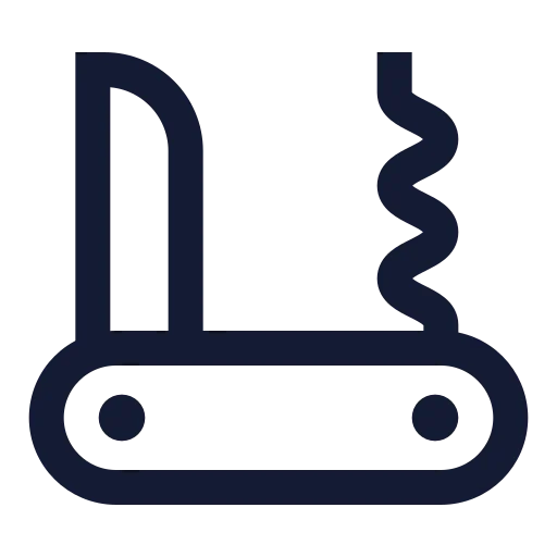 Pocket Knife Icon in Stroke Sharp style