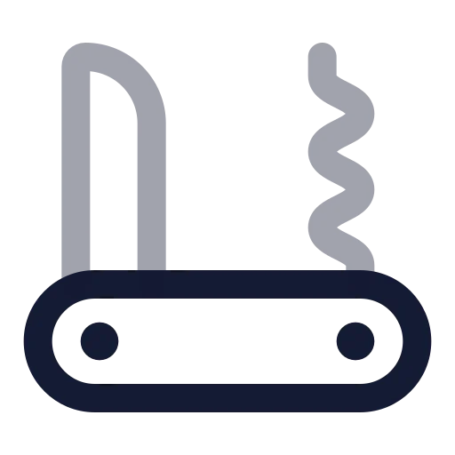 Pocket Knife Icon in Twotone Rounded style