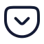 Pocket icon with stroke rounded style