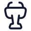 Podium icon with stroke rounded style