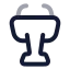 Podium icon with twotone rounded style