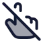 Pointeroff icon with duotone rounded style