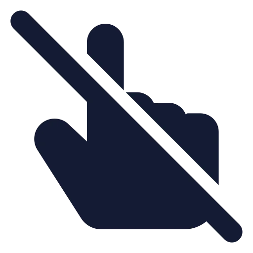 Pointer Off Icon in Solid Rounded style