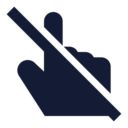 Pointer Off Icon in Solid Sharp style