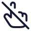 Pointeroff icon with stroke rounded style
