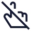 Pointeroff icon with stroke sharp style
