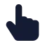 Pointer icon with solid rounded style