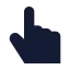 Pointer icon with solid sharp style