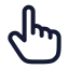 Pointer icon with stroke rounded style