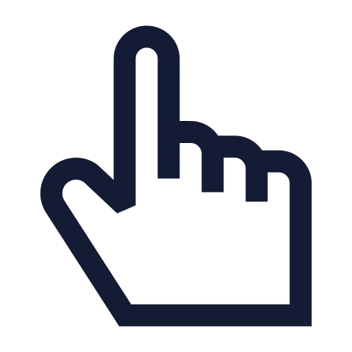 Pointer Icon in Stroke Sharp style