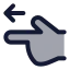 Pointingleft icon with duotone standard style