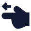 Pointingleft icon with solid sharp style