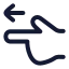 Pointingleft icon with stroke rounded style