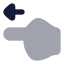 Pointingleft icon with bulk rounded style