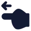 Pointingleft icon with solid standard style