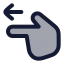 Pointingleft icon with duotone rounded style