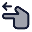 Pointingleft icon with duotone standard style