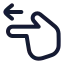 Pointingleft icon with stroke rounded style