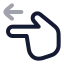 Pointingleft icon with twotone rounded style
