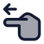 Pointingleft icon with duotone standard style