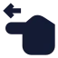 Pointingleft icon with solid sharp style