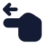 Pointingleft icon with solid standard style