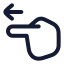 Pointingleft icon with stroke rounded style
