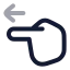 Pointingleft icon with twotone rounded style