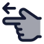Pointingleft icon with duotone standard style