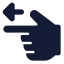 Pointingleft icon with solid standard style