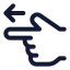 Pointingleft icon with stroke standard style