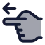 Pointingleft icon with duotone standard style