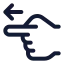 Pointingleft icon with stroke standard style
