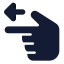 Pointingleft icon with solid standard style