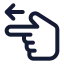 Pointingleft icon with stroke standard style