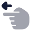 Pointingleft icon with bulk rounded style