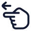 Pointingleft icon with stroke rounded style
