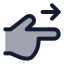Pointingright icon with duotone standard style