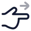 Pointingright icon with twotone rounded style