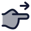 Pointingright icon with duotone rounded style