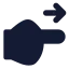 Pointingright icon with solid standard style