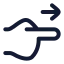 Pointingright icon with stroke rounded style