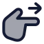 Pointingright icon with duotone rounded style