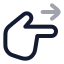 Pointingright icon with twotone rounded style